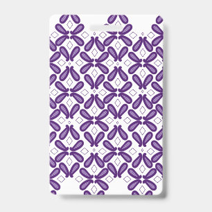 Badge Un motif symétrique avec du blanc et du violet m