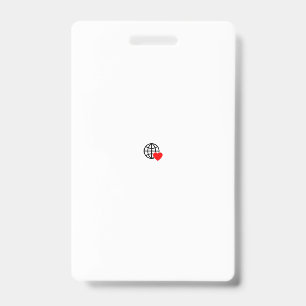 Badge Un symbole de cœur rouge créé avec des lignes liss