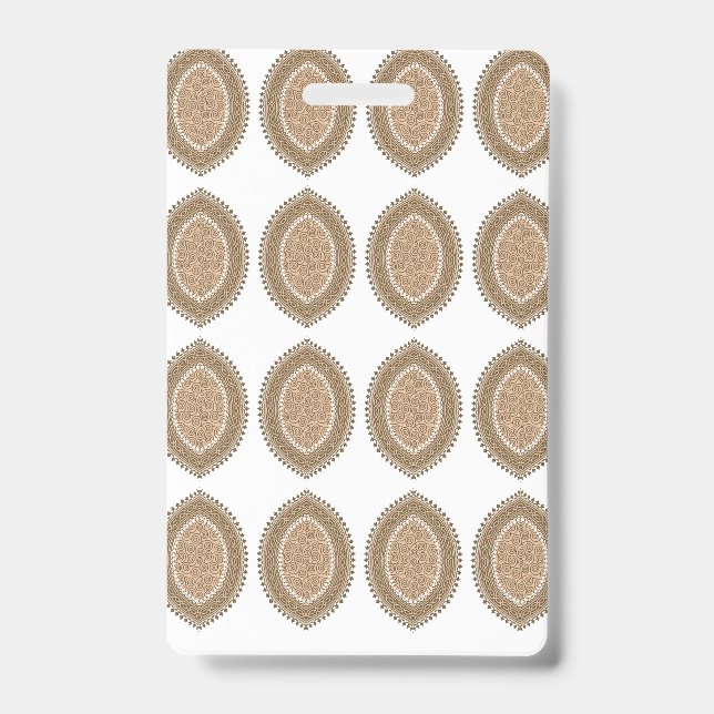 Badge Un tapis rectangulaire avec un motif géométrique c (Front)