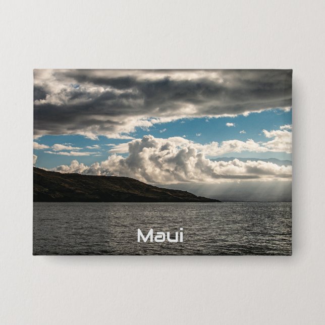 Badge Une épingle avec des nuages sur Maui (Recto)