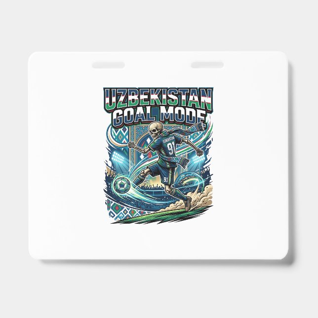 Badge Uzbekistan Mode de but squelette attaquant Nations (Avant)