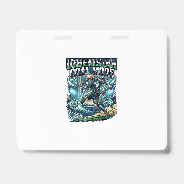 Badge Uzbekistan Mode de but squelette attaquant Nations (Avant)