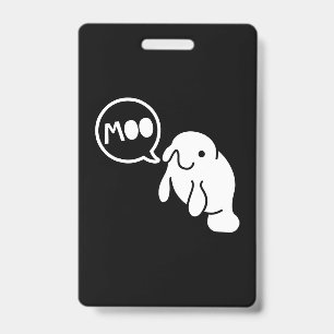 Badge Vaches Mana De Mer Drôle Biologie Marine