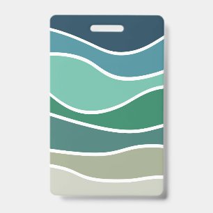 Badge Vagues océaniques colorées