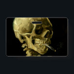 Badge Van Gogh Fumer du squelette<br><div class="desc">Insigne représentant la peinture à l’huile de Vincent van Gogh,  Skull of a Skeleton with Burning Cigarette (1885-86). Un grand cadeau pour les amateurs de post-impressionnisme et d'art hollandais !</div>