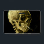 Badge Van Gogh Fumer du squelette<br><div class="desc">Insigne représentant la peinture à l’huile de Vincent van Gogh,  Skull of a Skeleton with Burning Cigarette (1885-86). Un grand cadeau pour les amateurs de post-impressionnisme et d'art hollandais !</div>