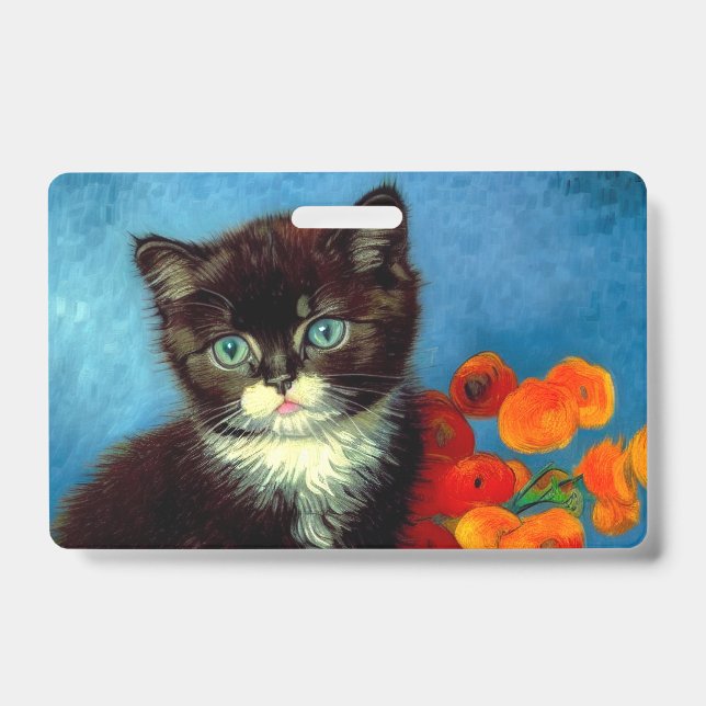 Badge Van Gogh Tuxedo Cat (Avant)
