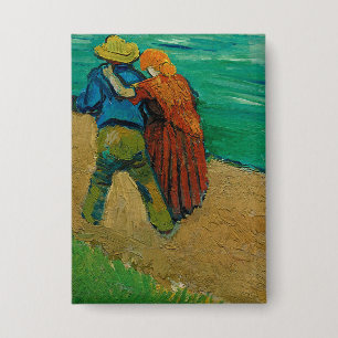 Badge Van Gogh Vintage Post-Impressionniste Deux Amants