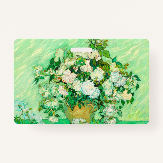 Badge Van Gogh White Roses (Devant)