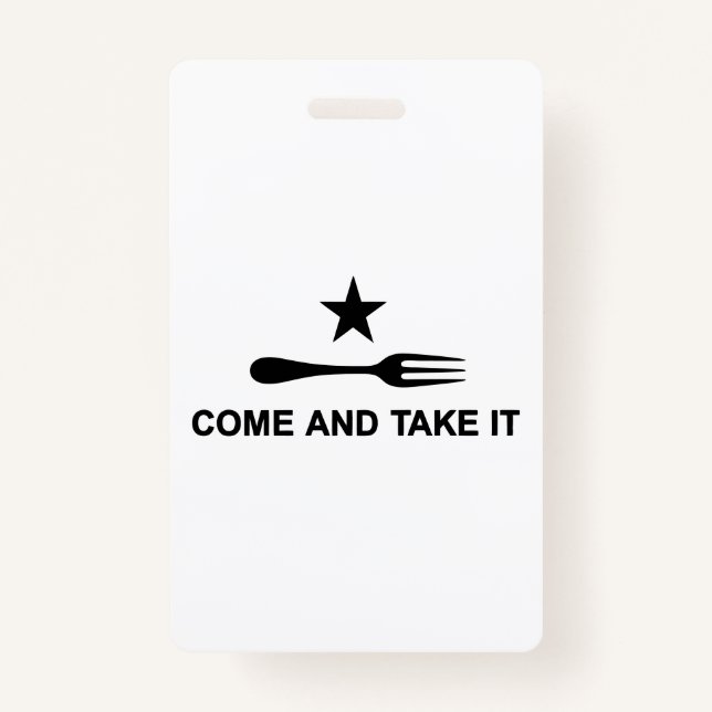 Badge Venez le prendre (Dos)