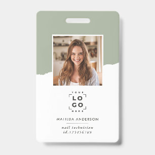 Badge Vert sauge moderne minimaliste photo abstraite