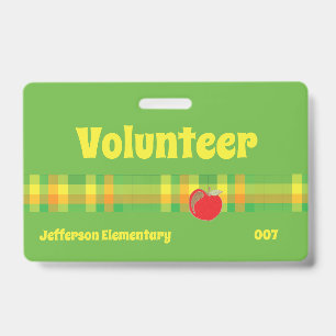 Badge vert scolaire bénévole