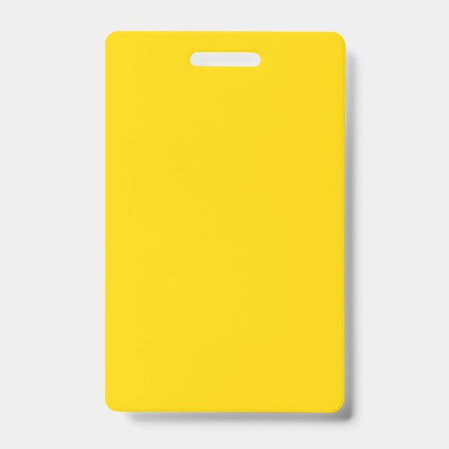 Badge Vertical Jaune & Blanc – Apparence Personnal (Avant)