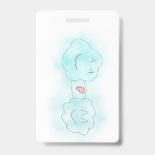 BADGE VERTICAL, RÉTRACTION - CLOUD LOVE