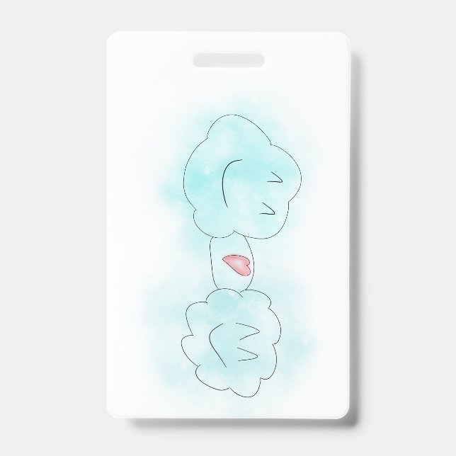 BADGE VERTICAL, RÉTRACTION - CLOUD LOVE (Avant)