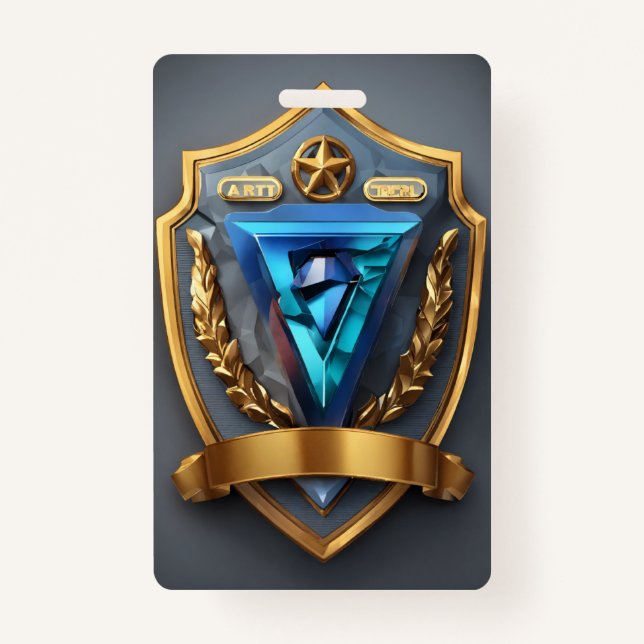 Badge Vertical | Titulaire de carte d'identité personnal (Devant)