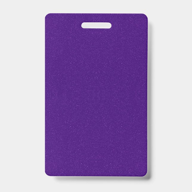 Badge Vertical Violet Pailleté Complet – Personnal (Avant)