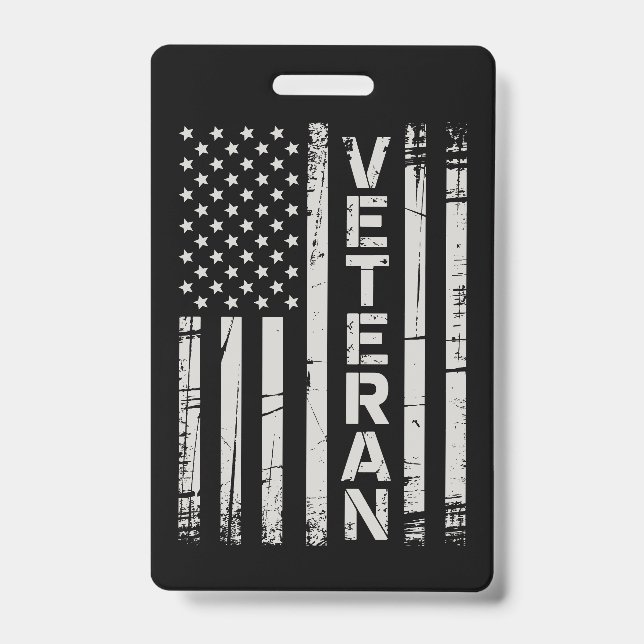 Badge Veteran Patriotic U.S Army American Flag America (Avant)