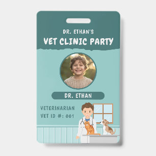 Badge Vétérinaire Garçon Kit Enfants Jeux D'imitation An
