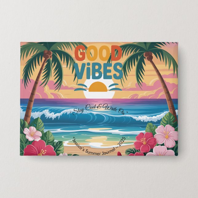 Badge Vibes d'été Carnet tropical (Recto)