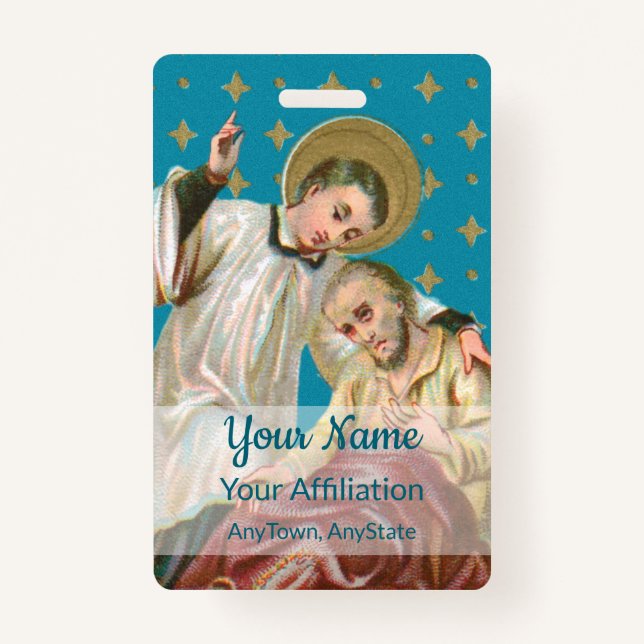 Badge Victime de St Aloysius Gonzaga et de la peste (Sty (Devant)