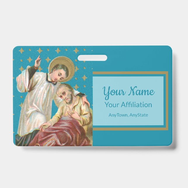 Badge Victime de St Aloysius Gonzaga et de la peste (Sty (Avant)