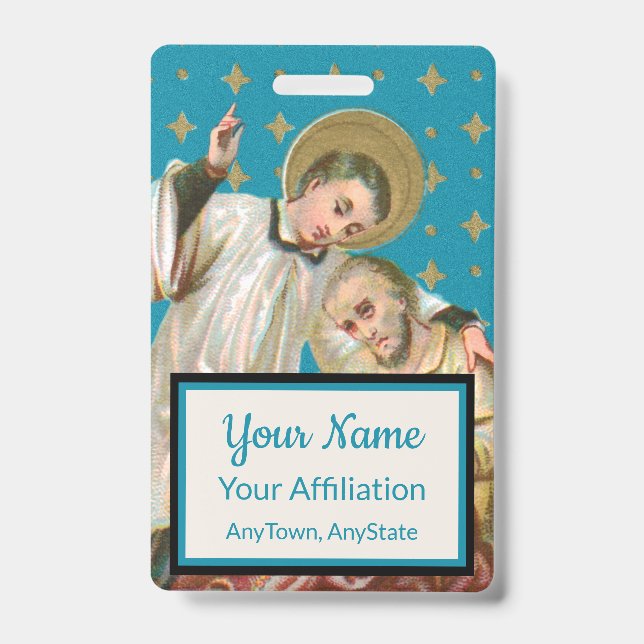 Badge Victime de St Aloysius Gonzaga et de la peste (Sty (Avant)