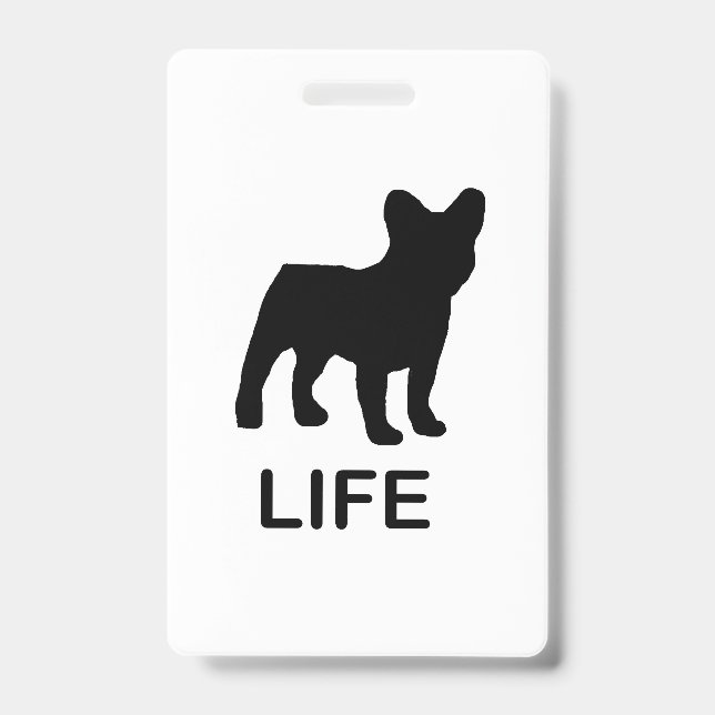 Badge vie de bouledogue français (Avant)