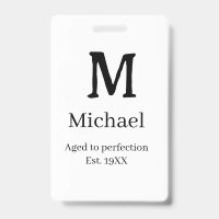 Vieilli à la perfection établ. 19XX monogramme let