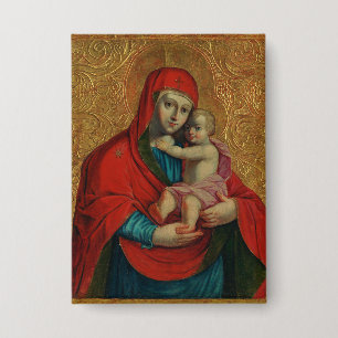 Badge Vierge Marie et Enfant Jésus par Jan Rombauer