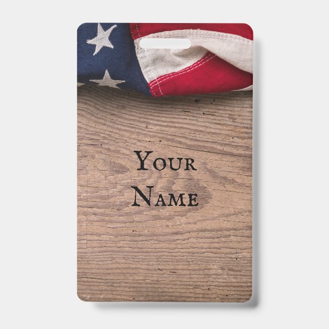 Badge Vintage American Flag (Avant)