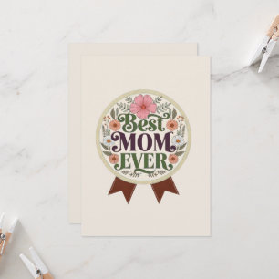 Badge Vintage Invitation Vintage meilleure maman