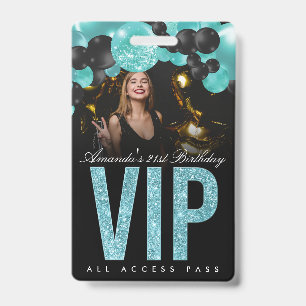 Badge VIP Accès Illimité Personnalisable Noir et S