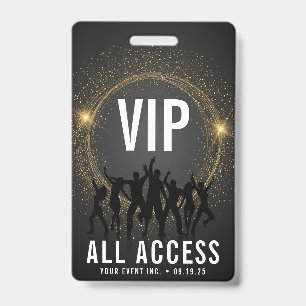 Badge VIP accès total Black & Gold Concert