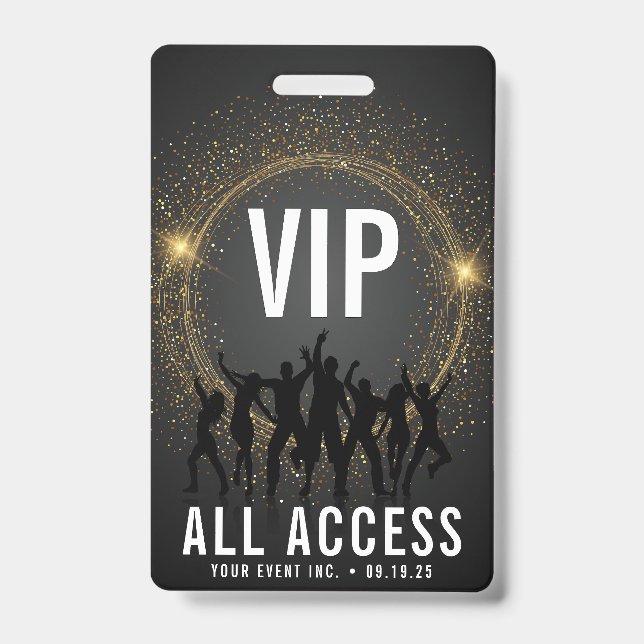 Badge VIP accès total Black & Gold Concert (Avant)