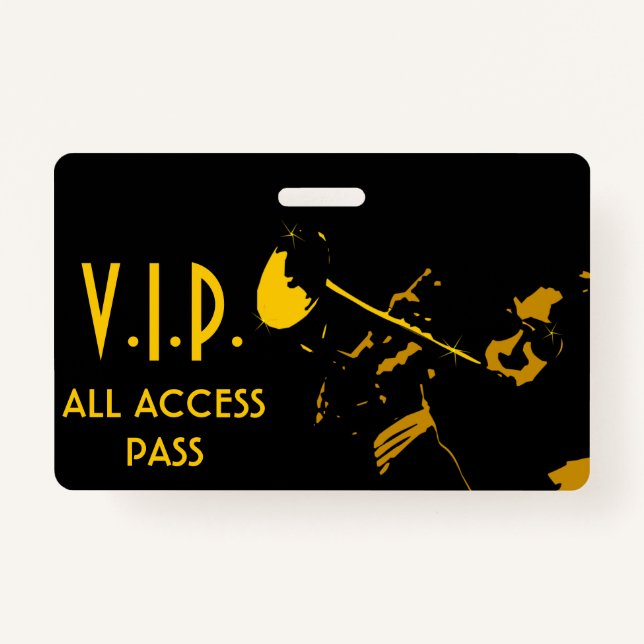 Badge VIP All Access Horizonal Pass à l'événement musica (Devant)