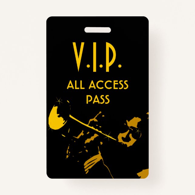 Badge VIP All Access Pass à l'événement musical Vertical (Devant)