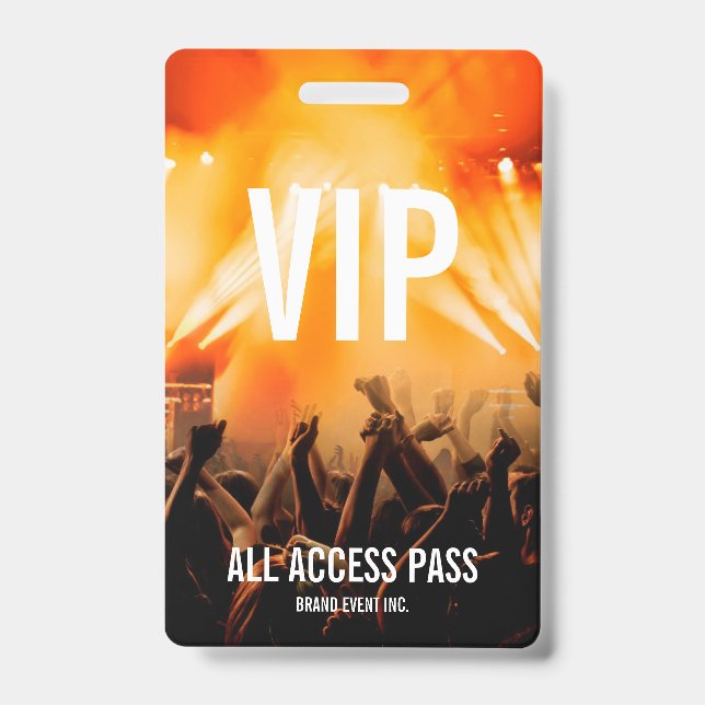 Badge VIP All Access Pass Concert Event (Face)