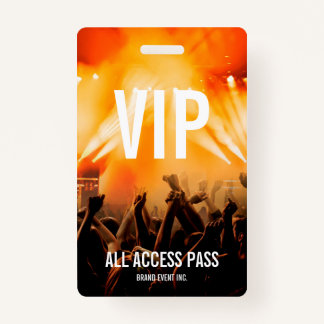 Badge VIP All Access Pass Concert Event