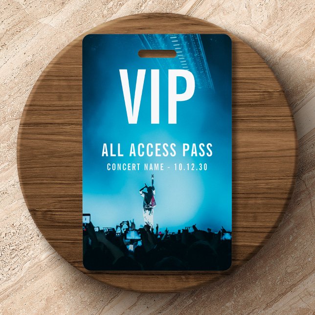 Badge VIP All Access Pass Concert Event Personnalisé (FRONT OF BADGE)