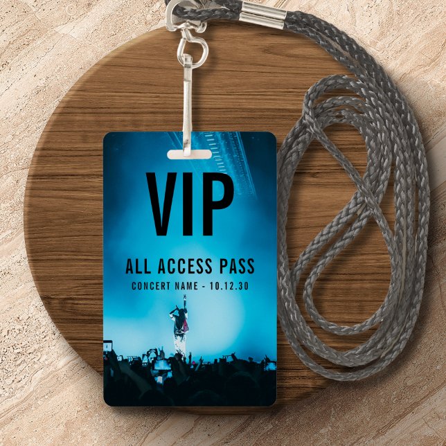 Badge VIP All Access Pass Concert personnalisé (Créateur téléchargé)