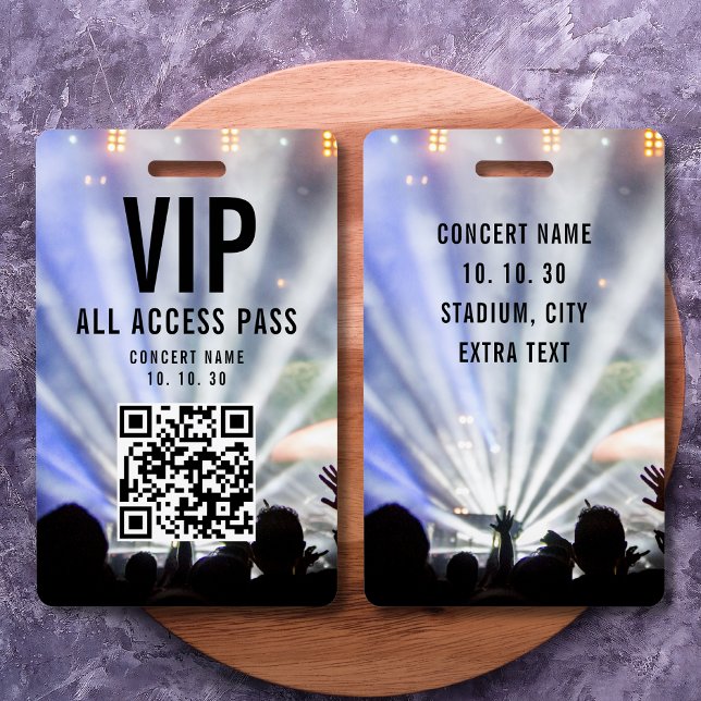 Badge VIP All Access Pass QR Code Concert (Créateur téléchargé)