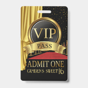 Badge VIP, Anniversaire du tapis rouge, Anniversaire d'H