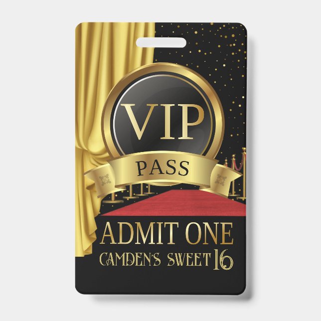 Badge VIP, Anniversaire du tapis rouge, Anniversaire d'H (Face)