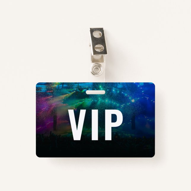 Badge VIP avec code QR et photo Insigne d'identification (Devant avec clip)