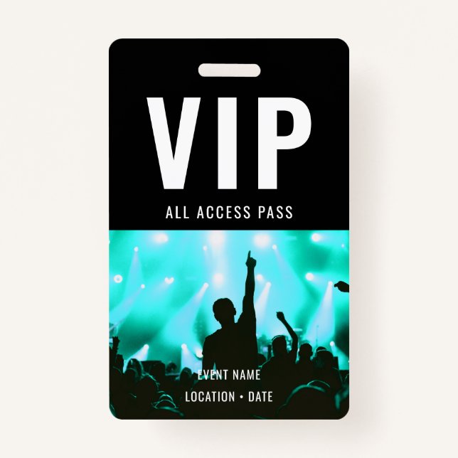 Badge VIP Custom Event or Concert Name All Access (Devant)