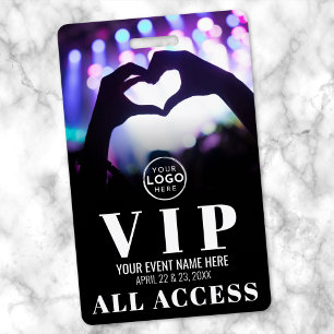 Badge VIP Événement Logo Accès Total