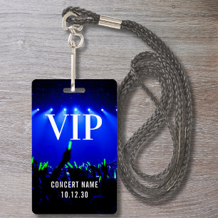 Badge VIP Event Photo Nom personnalisé Concert