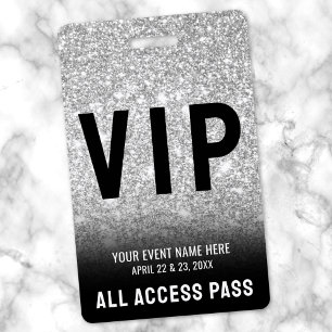 Badge VIP Noir et Blanc Accès Illimité