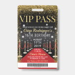 Badge VIP Pass Hollywood Tapis rouge Invitation d'annive<br><div class="desc">Donnez à vos invités la carte VIP Pass ! Cette Invitation d'Hollywood fait savoir aux clients qu'ils sont sur le point de commencer leurs affaires sur le tapis rouge pour une fête à thème d'Hollywood ! Parfait pour toutes les occasions.</div>